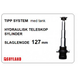 Hyd tipp kit 127mm single aksling/henger - med tank